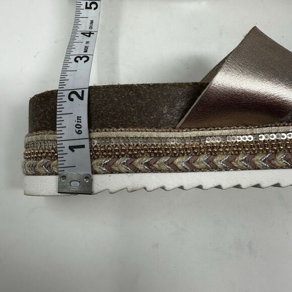 SO Women's Rose Gold‎ 2 Strap High Sandals Size 8.5 ~ Kohls - Picture 8 of 8